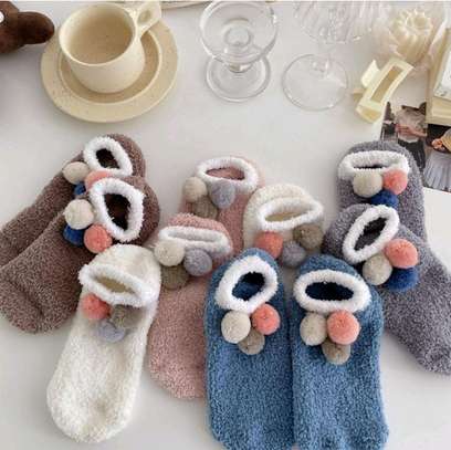 Cute Thick Coral Fleece Socks image 2