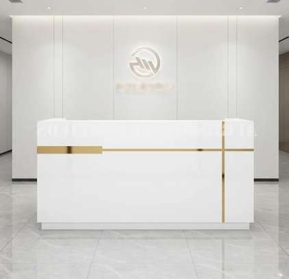 1.6M Wooden Office Reception Desk image 6