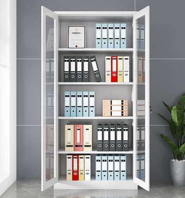 2 Door Full Glass Display Office Cabinet image 10