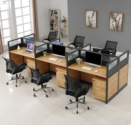 Cubic MDF 6 Way Office Workstation image 13