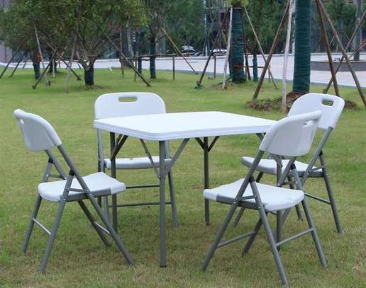 Foldable Table; Portable Plastic Foldable Table image 2