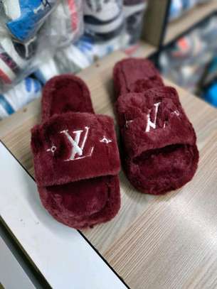 LV fluffy sandals image 1