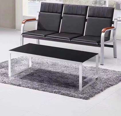 5 Seater Modern Leather Reception Living Room Sofa Set image 8