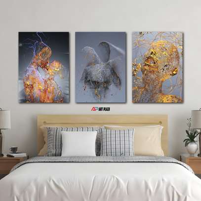 3 piece bedroom canvas wall art image 1