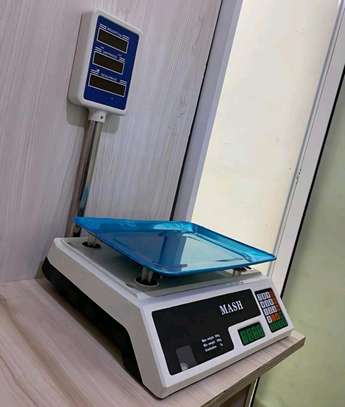 MASH Digital Weighing Scale Blue Tray LCD Display image 1