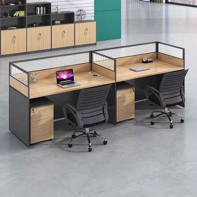 Modern Double Desk Workstation – Office Furniture image 2