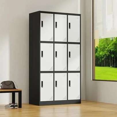 Office Cabinet: Nine Door Metallic Storage Locker image 2