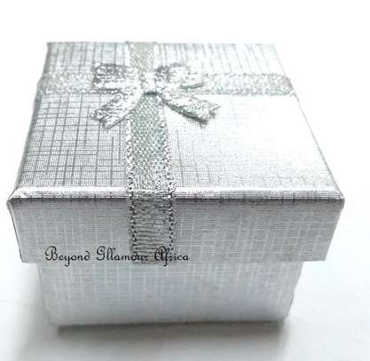 Womens Grey Crystal Earrings with box image 3