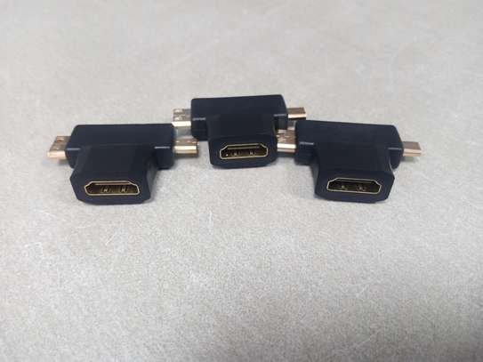 Generic Mini HDMI + Micro HDMI To HDMI Female Adapter image 1