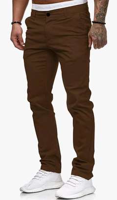Brown Soft Khaki Men's Trousers image 1