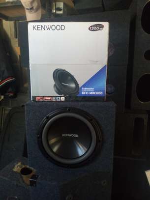 2.	Kenwood KFC-MW3000 -1200w Black Rear Inside Subwoofers For Universal Cars image 1