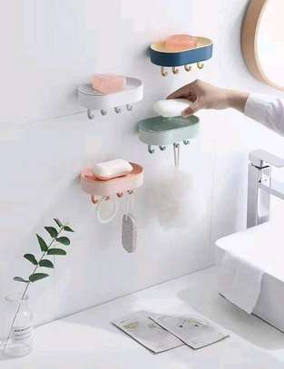 single soap holder with 4 hooks image 1