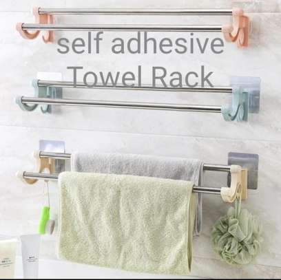 54cm Double Pole self adhesive towel rack image 1