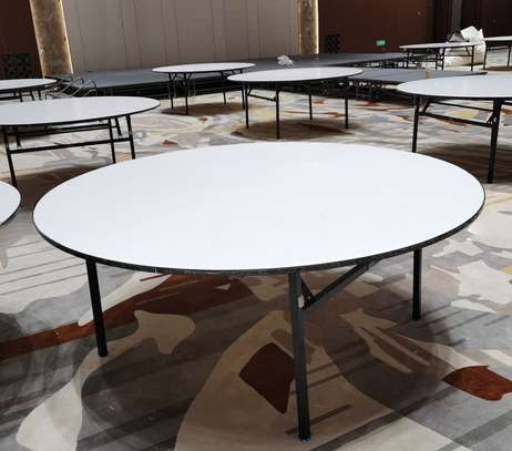 Office Table : Round Multi-Purpose Foldable Table image 1