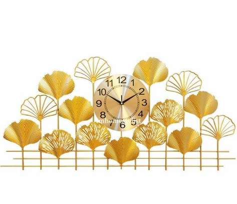 Wrought iron Leaf Wall Clock image 1