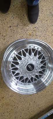 15 Inch BBS alloy rims ash grey color set free fitting image 1