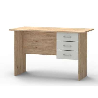 Modern Small Office Desk with Built-in Drawers image 3