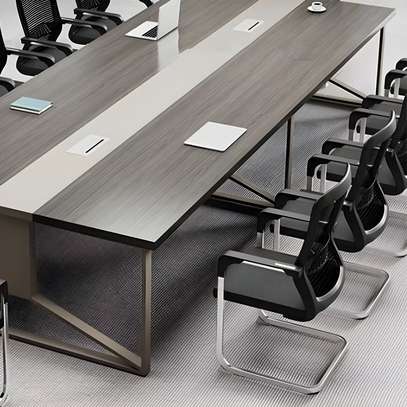Office Chair: Non-swivel Mid-back Ergonomic Conference Chair image 5