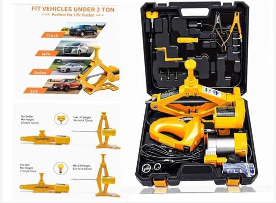 3 Tons Car Jack Set with Tyre inflator image 2