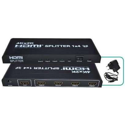 4 Port 4K/HDR HDMI 2.0 Splitter, Black image 1