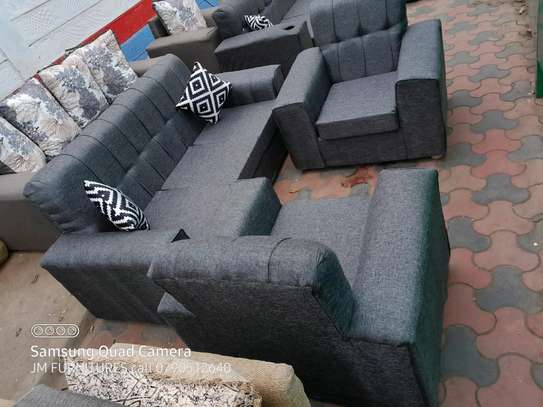 Grey five seater sofa set on sell image 2