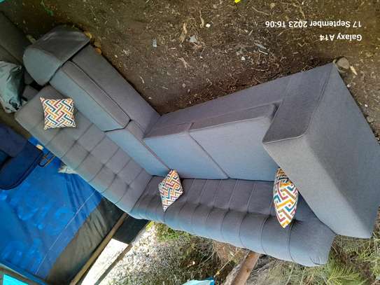 6seater grey l seat sofa set on sell image 3