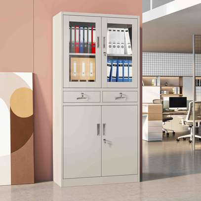 Two Doors File Organizer Office Supplies Cabinet image 1