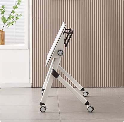 Folding Wooden Training Tables & Chairs with Wheels image 5