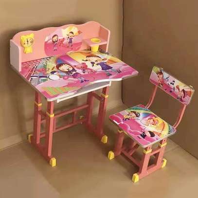 Kids Furniture; Colorful Adjustable Kids Desk Chair Set image 1