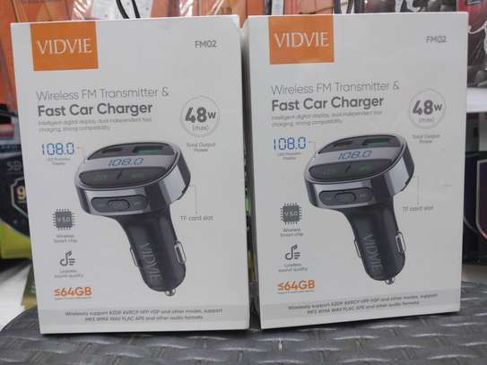 Vidvie Car Charger Bluetooth FM Transmitter Audio Adapter image 2