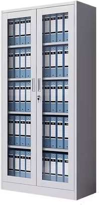 Metal Vertical Filing Cabinet with Locks & Glass for Office image 4