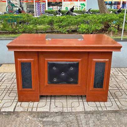 140cm Leather Cladding Director's Table image 1