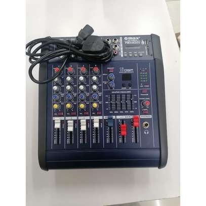 Omax 4 Channel Powered Mixer 2 Outputs Channels 250watts image 2