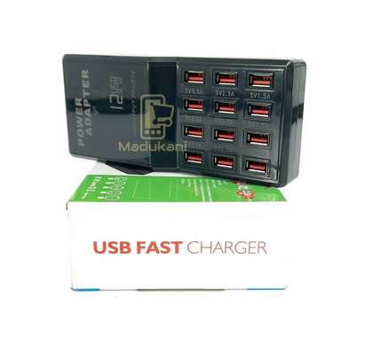 12 USB Ports Mobile Fast Charger Station Power Adapter image 2
