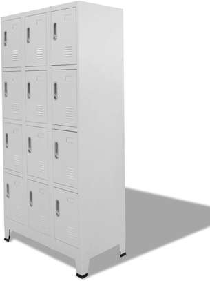 12 Locker Vertical Steel Storage Cabinet image 2