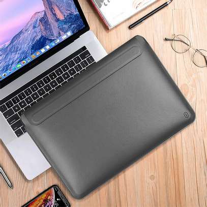 Luxury Leather Sleeve Laptop Bag With Stand Holder Computer Notebook Cover Case image 3