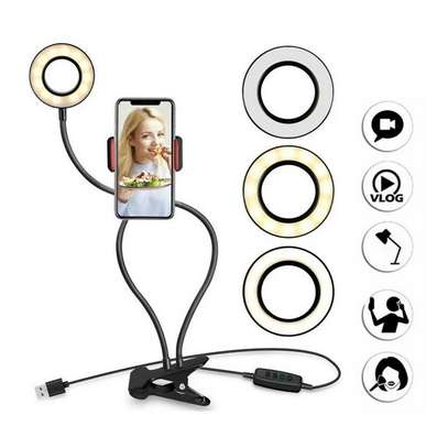 Generic Selfie Ring Light Selfie Light With Cell Phone Stand image 2