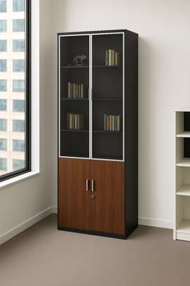 Office Cabinets: 2 Door Advanced Office Cabinet With Glass image 1