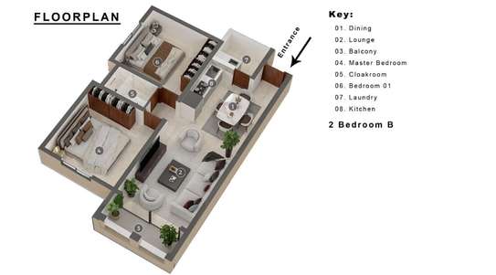 2 Bed Apartment with En Suite in Mtwapa image 2