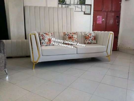 LATEST 3 SEATER SOFA IN WHITE image 2
