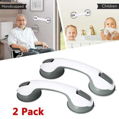 2 Pcs Handrail Handle Bathroom Toilet Suction Cup image 12