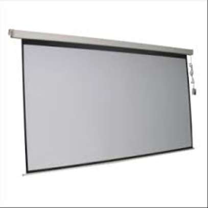 electric wall-mount  projection screen 70*70 image 1
