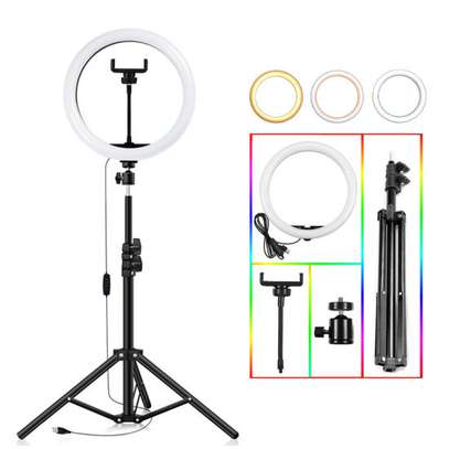 10 INCH RING LIGHT PHONE HOLDER STAND image 1