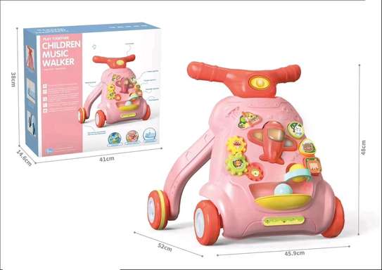 Foldable Baby Walker With Wheels, Music and Toys image 1
