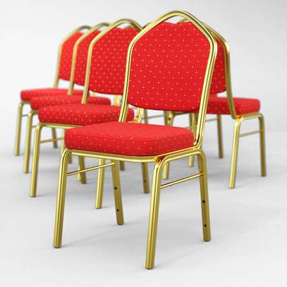 Office Chairs: Medium Back Fabric Red Banquet Chair image 3