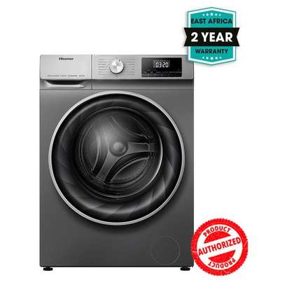 Washing Machine Front Load 10kg Grey Wash & Dry image 1