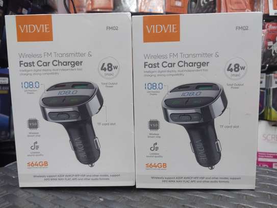 Vidvie Car Charger Bluetooth FM Transmitter Audio Adapter image 1