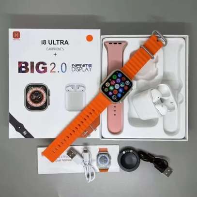 i8 Ultra 2 In 1 Smartwatch  With Free Bluetooth Earphones image 2