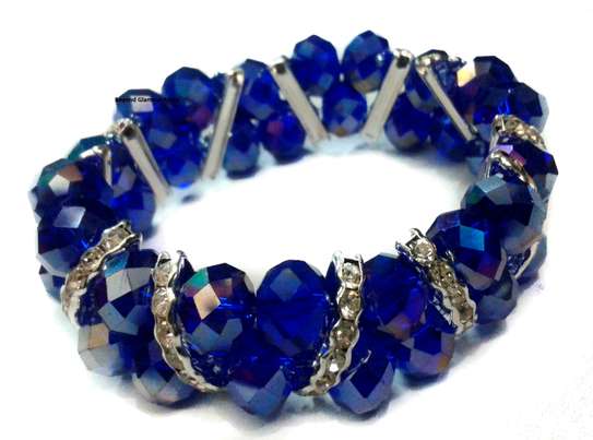 Womens Blue crystal Bracelet and earrings image 3