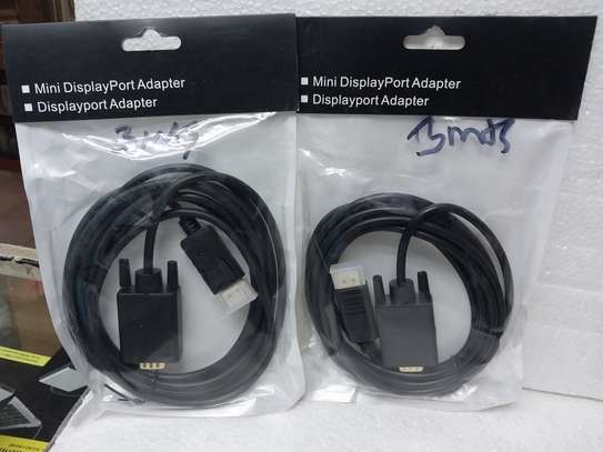 Male DisplayPort to Male VGA PVC Cable 1080p 3m image 1